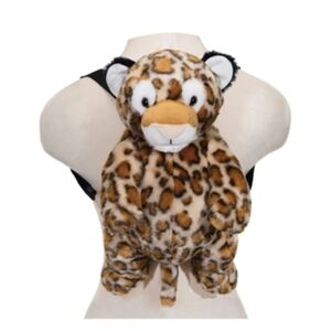 NWT Leopard Plush Backpack 16"